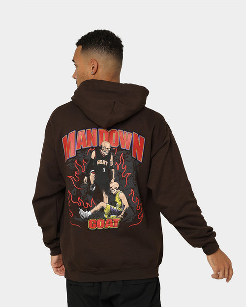 Goat Crew Man Down Hoodie Brown