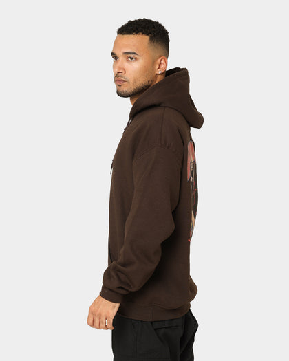 Goat Crew Man Down Hoodie Brown