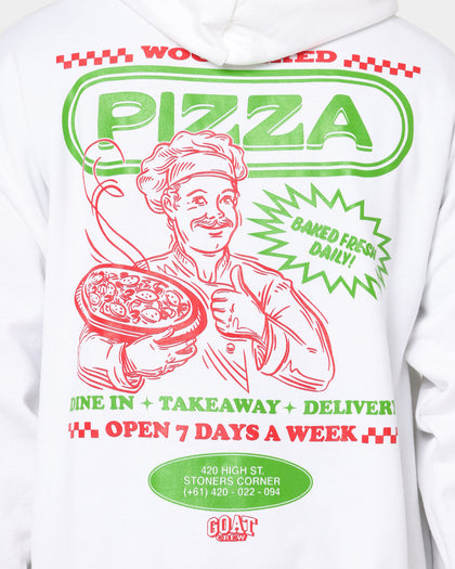 Goat Crew Pizza Shop Hoodie White