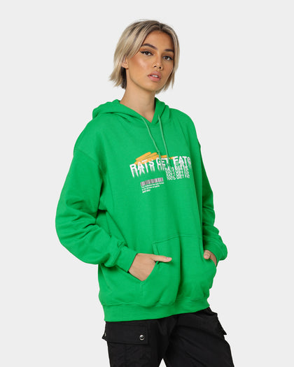 Rats Get Fat Spray Butterfly Hoodie Green