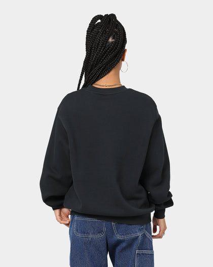 Majestic Athletic Women's Los Angeles Dodgers Check Wordmark Crewneck Faded Black