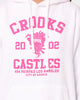 Crooks & Castles Fairfax Varsity Hoodie Hot Pink/White