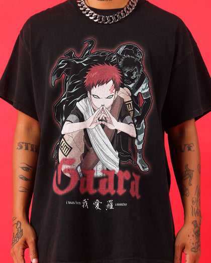 Goat Crew X Naruto Gaara Vintage T-Shirt Black Wash