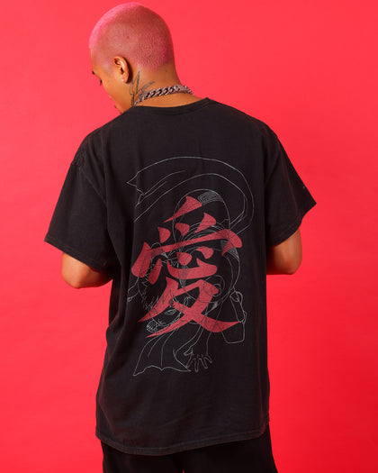 Goat Crew X Naruto Gaara Vintage T-Shirt Black Wash