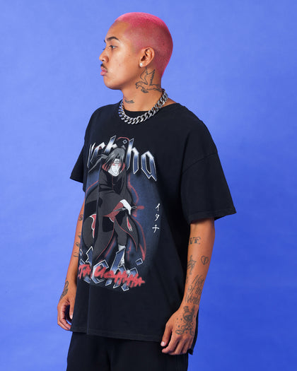Goat Crew X Naruto Itachi Uchiha Premium Vintage T-Shirt Vintage Black
