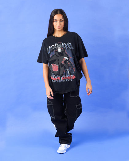 Goat Crew X Naruto Itachi Uchiha Premium Vintage T-Shirt Vintage Black