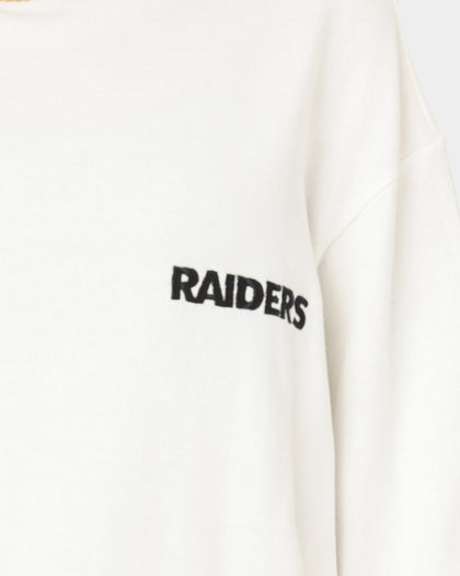 Majestic Athletic Women's Las Vegas Raiders Bandana Paisley Crewneck Optic White
