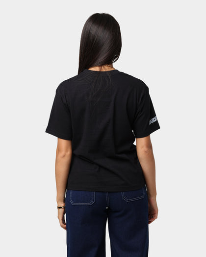 Majestic Athletic Women's Las Vegas Raiders Paisley Panel Print T-Shirt Black