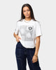 Majestic Athletic Women's Las Vegas Raiders Paisley Panel Print T-Shirt Optic White