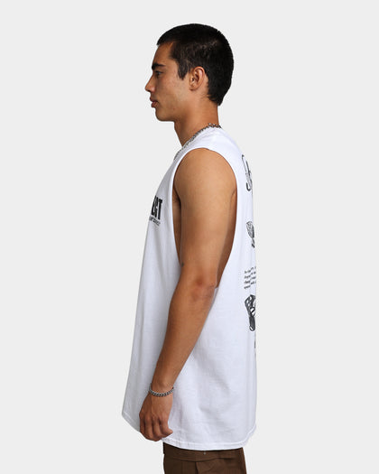 Rats Get Fat Butterfly Effect Muscle T-Shirt White