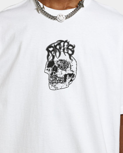 Rats Get Fat X Funeral French Rats Skull T-Shirt White