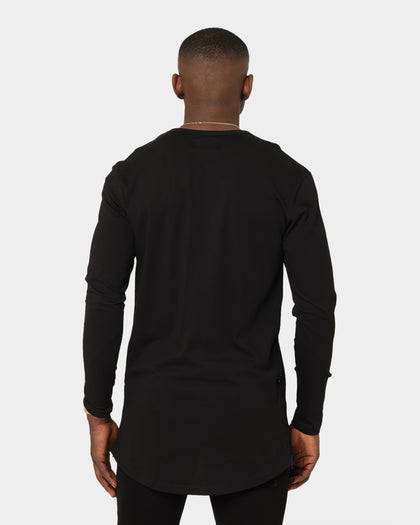 Saint Morta Edition Drop Tail Long Sleeve T-Shirt Black