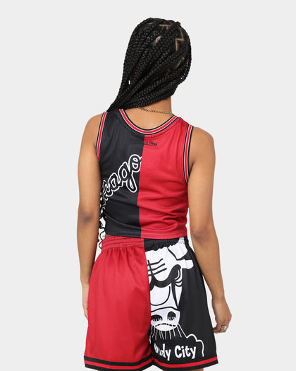 Mitchell & Ness Women's Chicago Bulls Big Face 5.0 Crop Tank Top Red