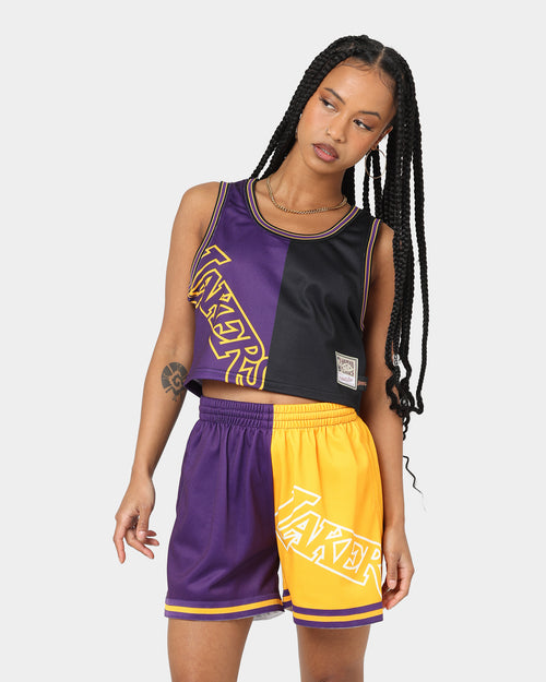 Mitchell & Ness Women's Los Angeles Lakers Big Face 5.0 Crop Tank Top Purple