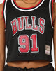 Mitchell & Ness Women's Chicago Bulls Dennis Rodman #91 NBA Cropped Jersey Black