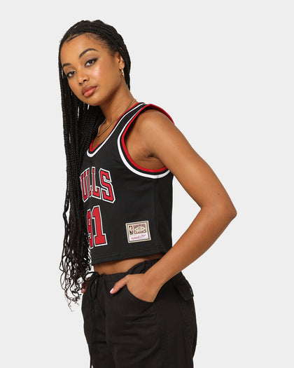 Mitchell & Ness Women's Chicago Bulls Dennis Rodman #91 NBA Cropped Jersey Black