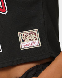 Mitchell & Ness Women's Chicago Bulls Dennis Rodman #91 NBA Cropped Jersey Black
