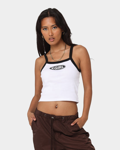 X-Girl Women's Basic Oval Logo Singlet White