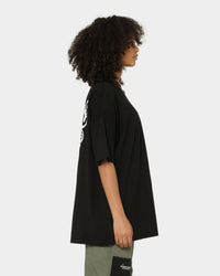 X-Girl Women's Butterfly Short Sleeve T-Shirt Black