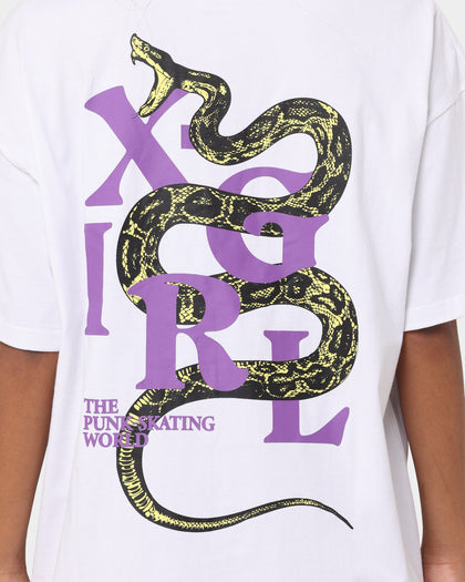 X-Girl Women's Snake Oversized Tee Dress White
