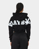 Playboy Women's Bunny O Crop Hoodie Black