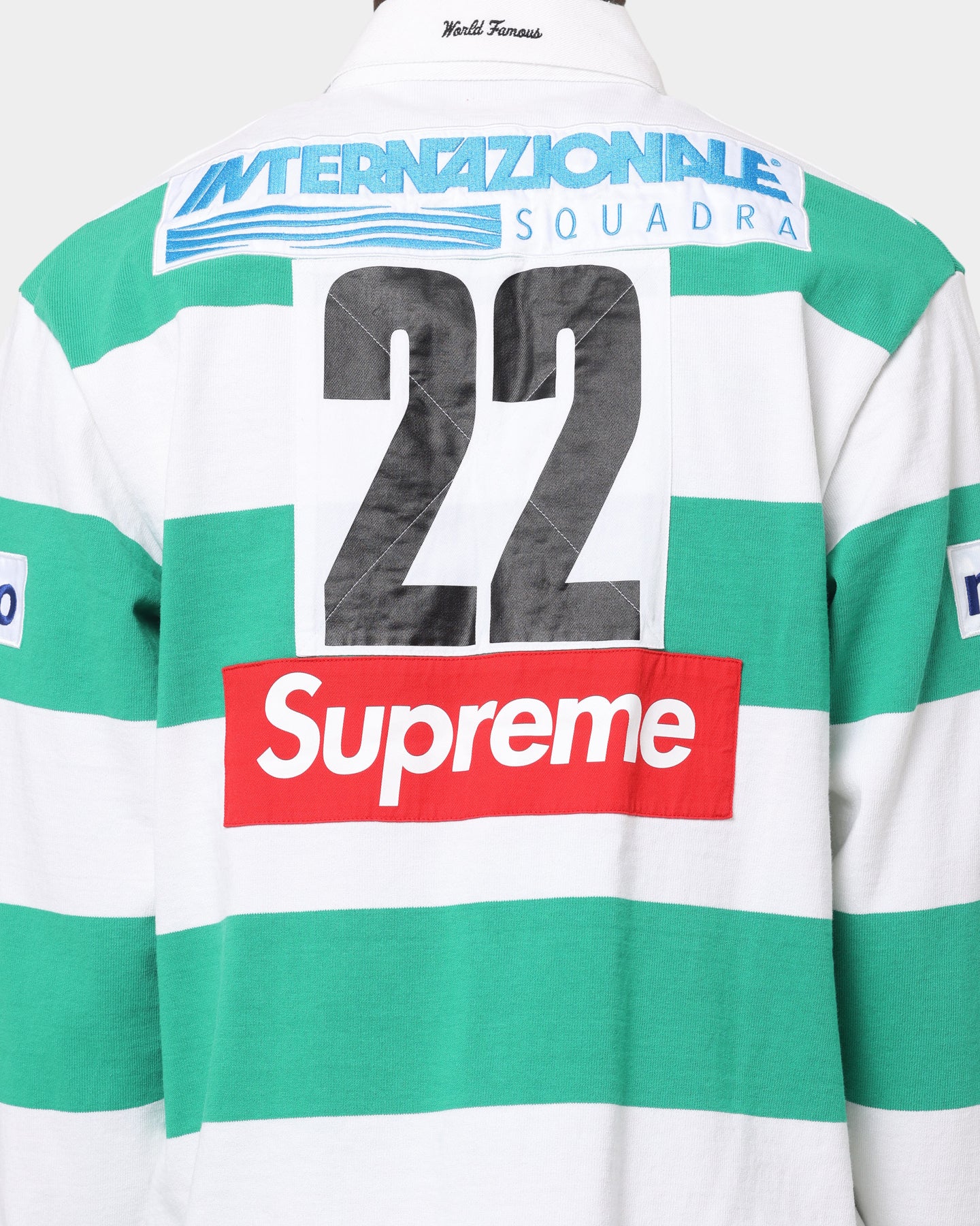 Supreme Stripe Rugby Jersey White | Culture Kings