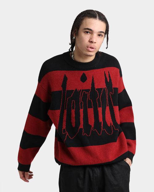 Loiter Nightmare Knit Sweater Red/Black