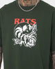 Rats Get Fat Skull Rose T-Shirt Forest