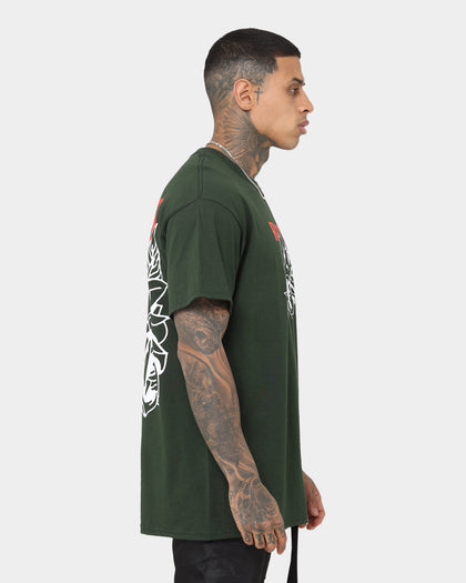 Rats Get Fat Skull Rose T-Shirt Forest