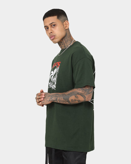 Rats Get Fat Skull Rose T-Shirt Forest