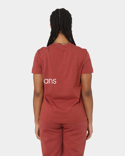 Calvin Klein Women's Colour Blocking T-Shirt Terracotta Tile