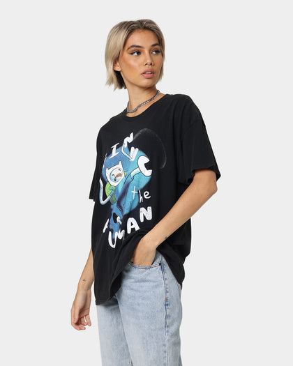 American Thrift X Adventure Time Finn The Human Vintage T-Shirt Black Wash