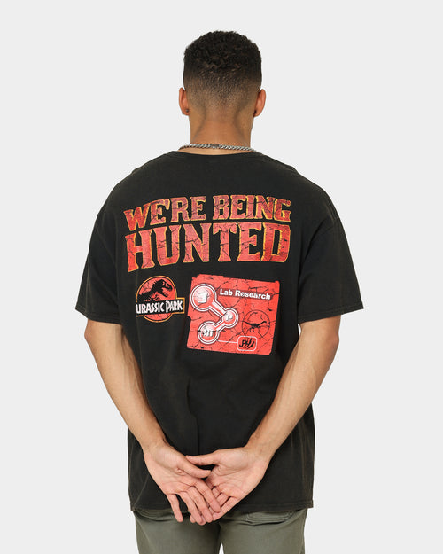 American Thrift X Jurassic Park Mega Mayhem Vintage T-Shirt Black Wash