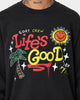 Goat Crew Life Is Good Vintage Crewneck Black