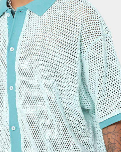 OBEY Grove Button-Up Polo Shirt Pure Water