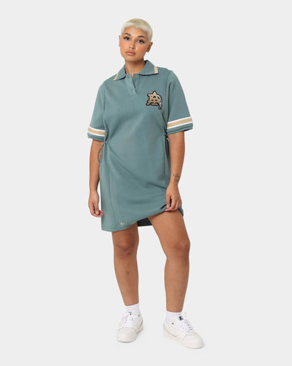 Adidas Women's Modern Collegiate Polo Dress Hazy Emerald