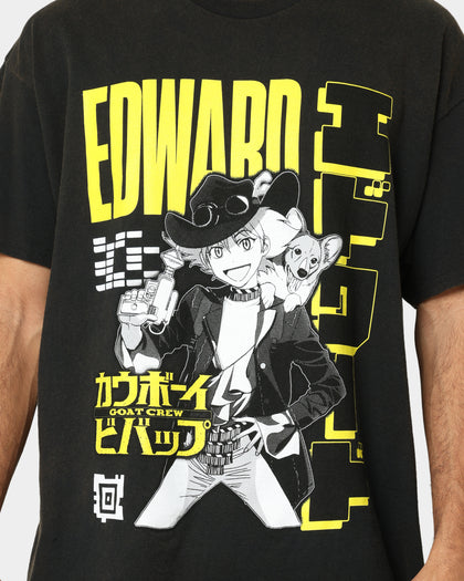 Goat Crew X Cowboy Bebop Edward Vintage T-Shirt Washed Black