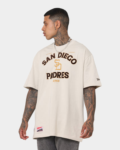 New Era San Diego Padres Heritage Logo T-Shirt Beige/Khaki