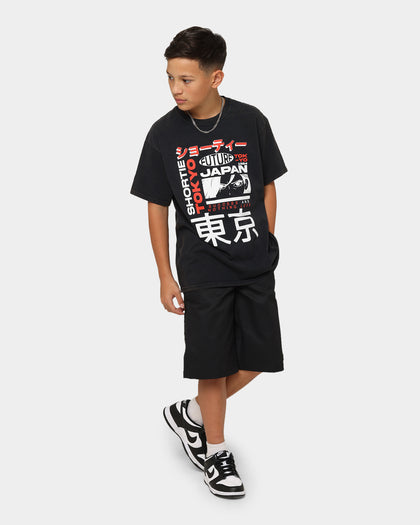Shortie Kids' Future Anime T-Shirt Black Wash