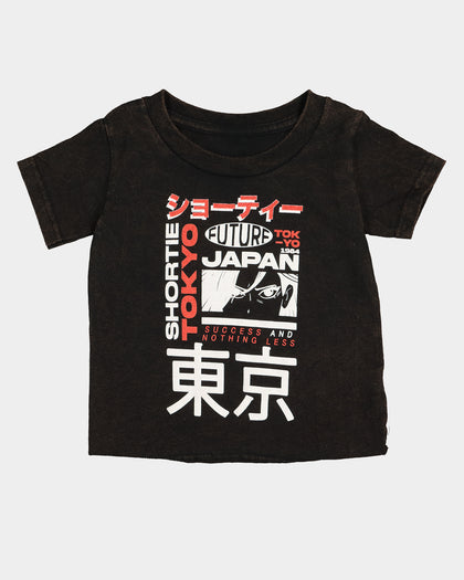 Shortie Kids' Future Anime T-Shirt Black Wash