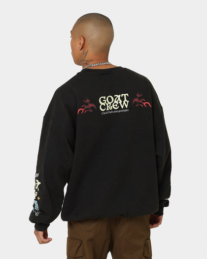 Goat Crew Too Weird To Live Vintage Crewneck Black Wash