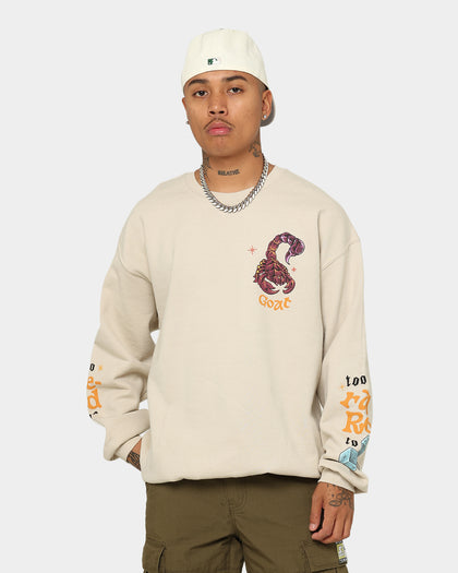 Goat Crew Too Weird To Live Vintage Crewneck Off White