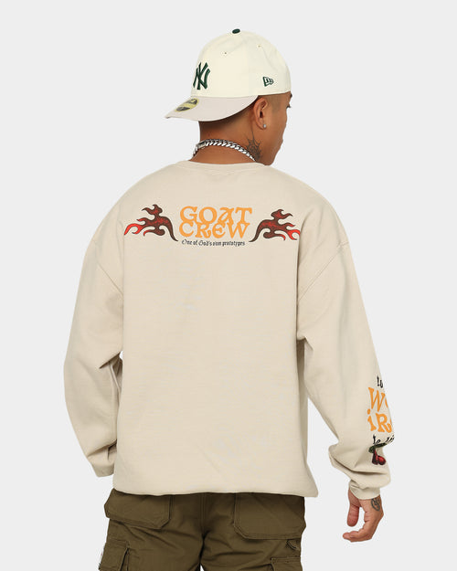 Goat Crew Too Weird To Live Vintage Crewneck Off White