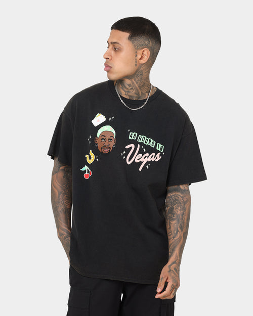 Rodman Brand 48 Hours In Vegas Vintage T-Shirt Black Wash