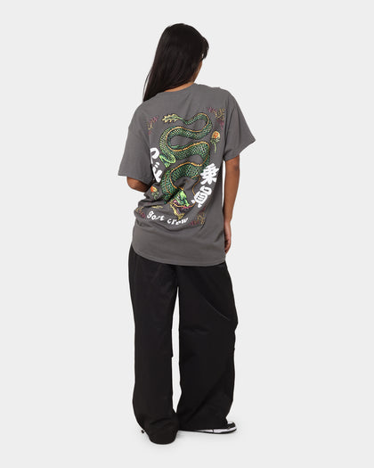 Goat Crew Sleeping Dragons T-Shirt Charcoal