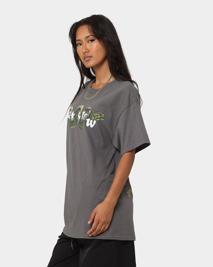 Goat Crew Sleeping Dragons T-Shirt Charcoal