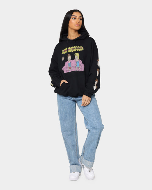 American Thrift American Thrift X Beavis & Butthead Couch Hoodie Black