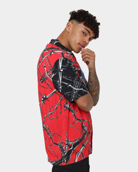 Loiter Frontline Button Up Shirt Red