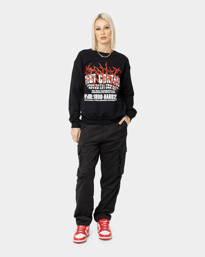 Rats Get Fat Pest Control Crewneck Black