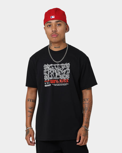 Rats Get Fat Skull Shot T-Shirt Black